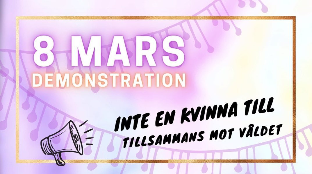 8E MARS I STOCKHOLM MED UNGA FEMINISTER